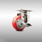 Service Caster 3 Inch 316SS Red Polyurethane Wheel Swivel Top Plate Caster with Brake SCC SCC-SS31620S314-PPUB-RED-TLB - alternate 1